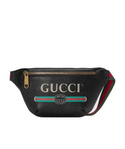 Gucci Print Small Belt Bag In Black