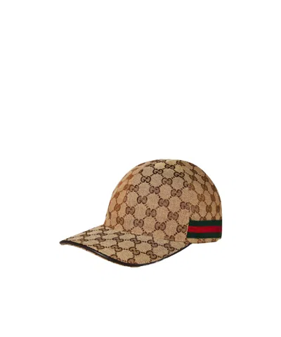Gucci Printed Baseball Cap In Brown