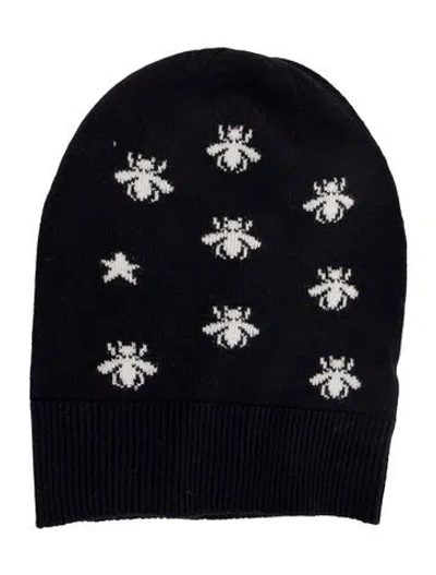Pre-owned Gucci Printed Beanie In Black