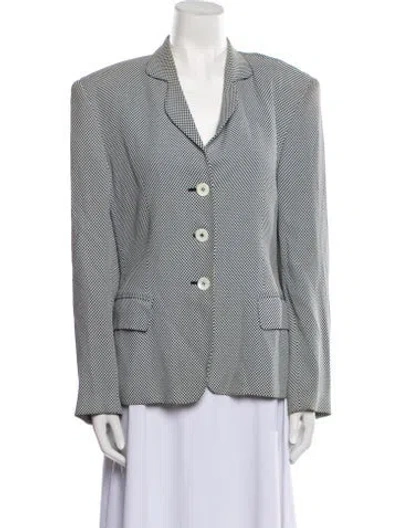 Pre-owned Gucci Printed Blazer In White