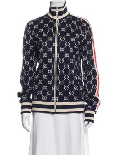 Pre-owned Gucci Printed Bomber Jacket In Multi
