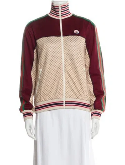 Pre-owned Gucci Printed Bomber Jacket In Neutral