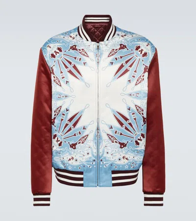 Gucci Printed Bomber Jacket In White
