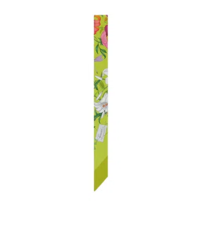 Gucci Printed Bow Tie In Green