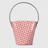 Gucci Printed Bucket Bag In Pink