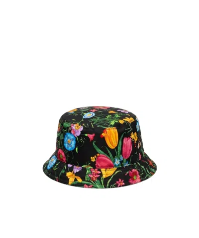 Gucci Printed Bucket Hat In Black