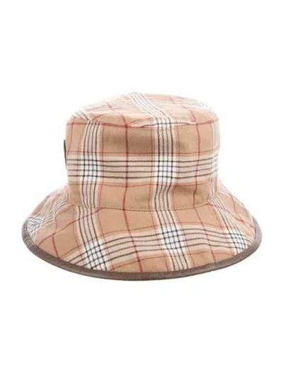 Pre-owned Gucci Printed Bucket Hat. In Brown