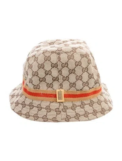 Pre-owned Gucci Printed Bucket Hat In Neutral