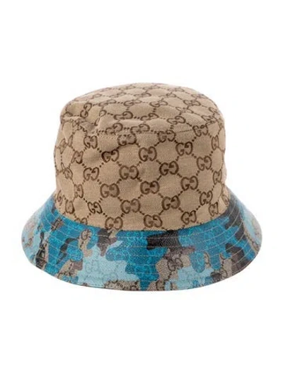 Pre-owned Gucci Printed Bucket Hat In Neutrals