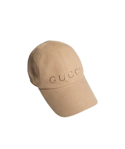 Gucci Printed Buttonless Crown Baseball Hat In Brown