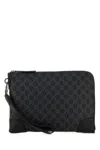 Gucci Gg Emblem Document Holder In Gg Supreme Fabric In Black