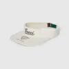 Gucci Printed Cotton Canvas Visor In White
