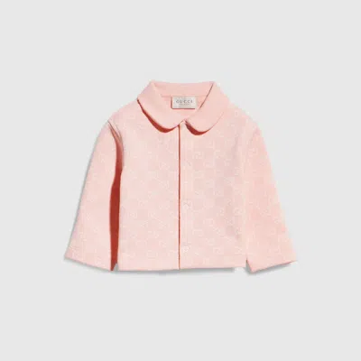 Gucci Babies' Printed Cotton Cardigan In Pink
