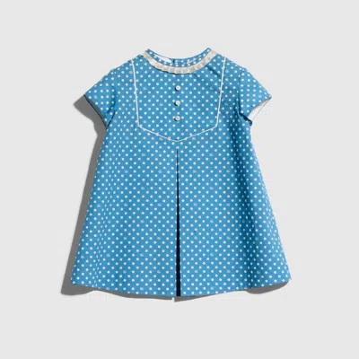 Gucci Babies' Printed Cotton Dress In Blue
