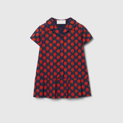 Gucci Babies' Printed Cotton Dress In Multi