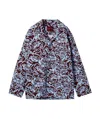 Gucci Printed Cotton Gabardine Jacket In Blue