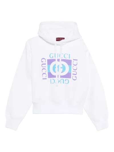 Gucci Printed Cotton Hoodie In Multi