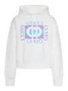 Gucci Women Hooded Cotton Blend Sweatshirt In White