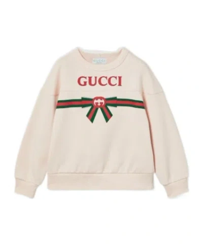 Gucci Printed Cotton Hoodie In White