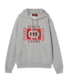 Gucci Hoodie With Dropped Shoulder And Kangaroo Pocket In Gray