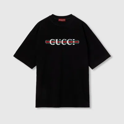 GUCCI GUCCI T-SHIRT AUS BAUMWOLLJERSEY MIT PRINT