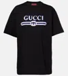 Gucci Printed Logo T-shirt In Black