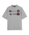 Gucci Printed Cotton Jersey T-shirt In Gray