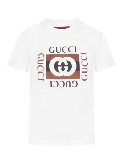 Gucci Printed Cotton Jersey T-shirt In White