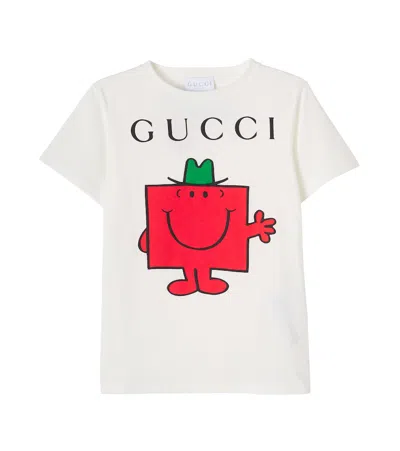 Gucci Kids' Printed Cotton Jersey T-shirt In White