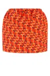 Gucci Women Printed Mini Skirt In Orangerossoancora