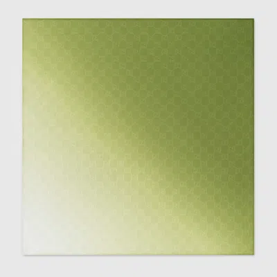 Gucci Printed Cotton Pocket Square In Green