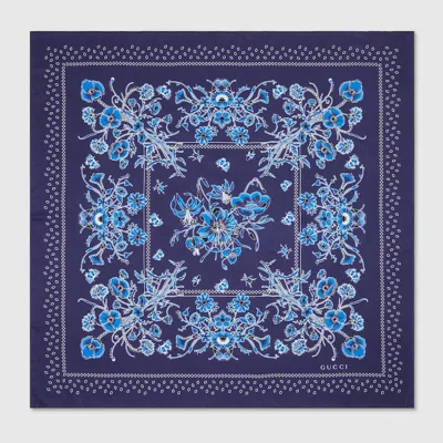 Gucci Printed Cotton Pocket Square