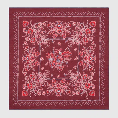 Gucci Printed Cotton Pocket Square