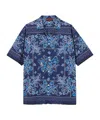 Gucci Printed Cotton Poplin Bowling Shirt In Blue
