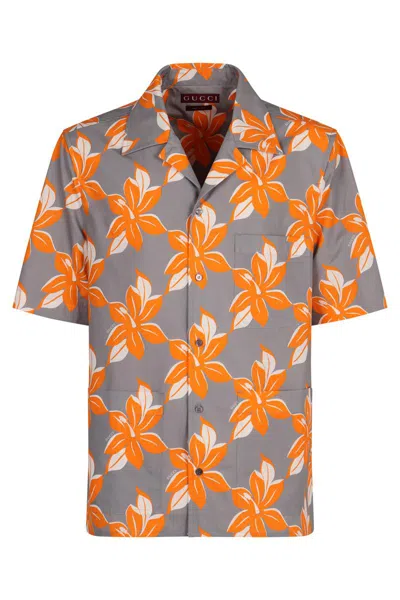 GUCCI GUCCI PRINTED COTTON POPLIN SHIRT