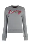 Gucci Printed Cotton Sweatshirt In Gray