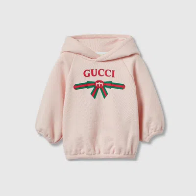 Gucci Babies' Printed Cotton Sweatshirt In Pink