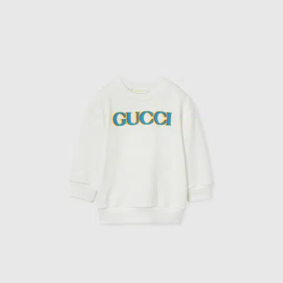 Gucci Babies' Printed Cotton Sweatshirt In White