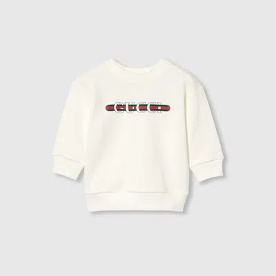 Gucci Babies' Printed Cotton Sweatshirt In White