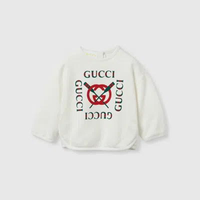 Gucci Babies' Printed Cotton Sweatshirt In White