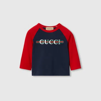 Gucci Babies' T-shirt Aus Baumwolle Mit Print In Animal Print