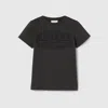 Gucci Printed Cotton T-shirt In Black