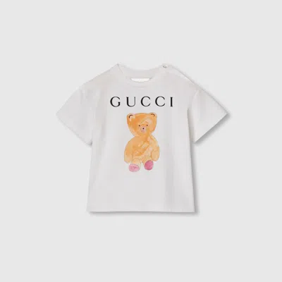 Gucci Babies' Printed Cotton T-shirt In White