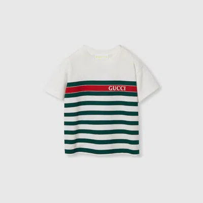 Gucci Babies' Printed Cotton T-shirt In White