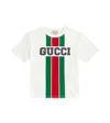 Gucci Printed Cotton T-shirt In White
