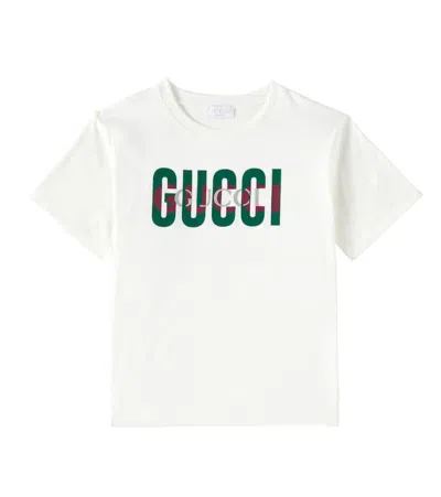 Gucci Kids' Printed Cotton T-shirt In White