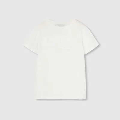 Gucci Kids' Printed Cotton T-shirt In White
