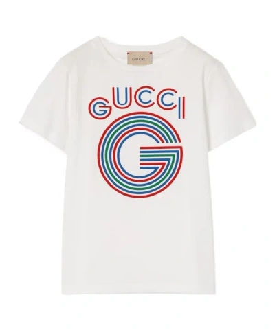 Gucci Printed Cotton T-shirt In White