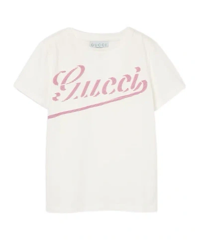 Gucci Printed Cotton T-shirt In White