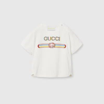 Gucci Babies' Printed Cotton T-shirt In White